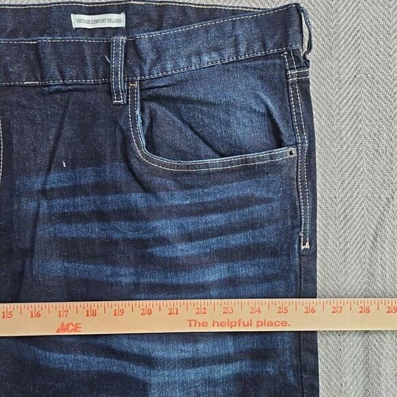 Weatherproof Men's Jeans Vintage 48x30 Dark Wash Comfort Relaxed Cotton Spandex - Picture 15 of 16